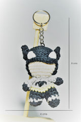 Knitted Batman key chain