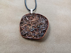 Copper and Antiqued Silver Necklace