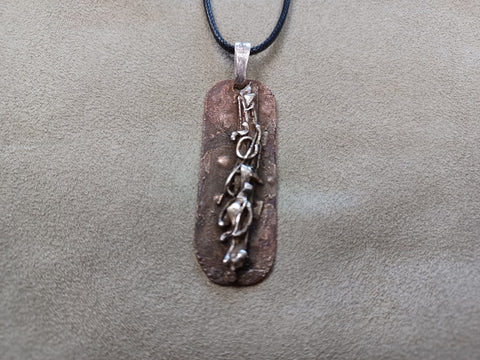 Copper with Sterling Silver Accents Necklace