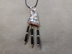 Sterling Silver and Obsidian Necklace