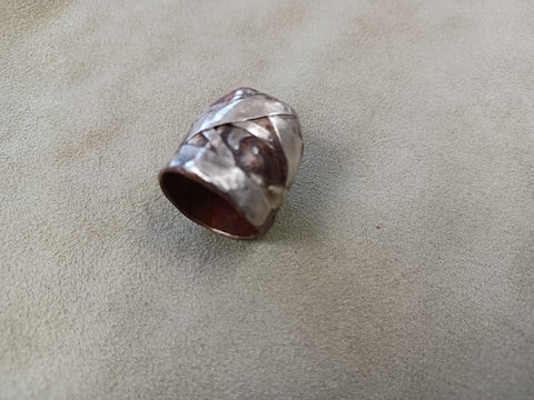 Rustic Silver and Copper Ring