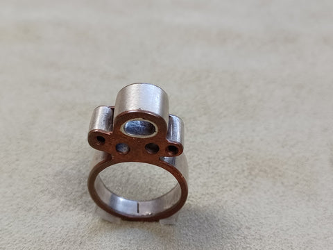Classic Copper and Sterling Silver Ring