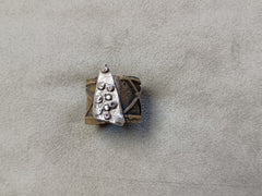Bronze and Sterling Silver Drum Ring