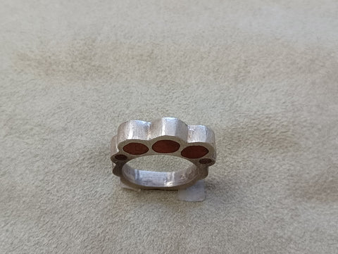 Sterling Silver and Resign  Knuckle Ring