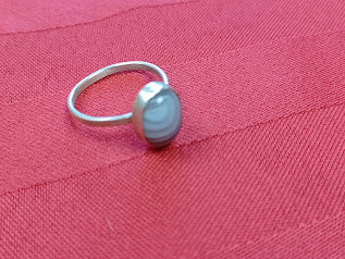 Classic White Agate Ring