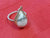 Sterling Silver and White Stone Ring