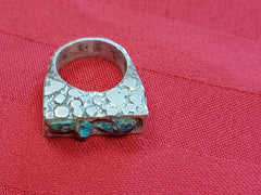 Sterling Silver Ring with Blue Stone