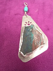 Rustic Sterling Silver and Jasper Necklace