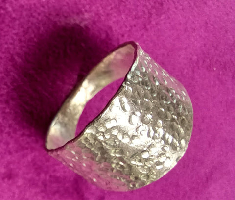 Classic Hammered Sterling Silver Ring
