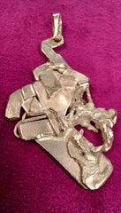 Recycled Sterling Silver Necklace Pendant with an 18-inch black cord