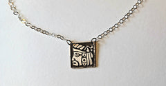 Sterling silver Aztec necklace