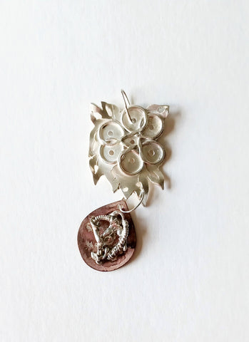 Sterling silver and copper pendant