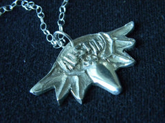Sterling Silver Austin Bat Necklace 	(1.5 X 1" approx. pendant)