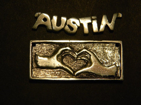 Sterling Silver Love Necklace w/Austin