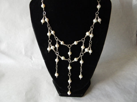 Sterling Silver & Fresh Water Pearl Necklace