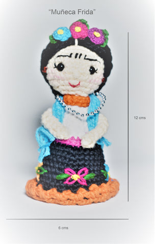 Knitted Frida Key Chain