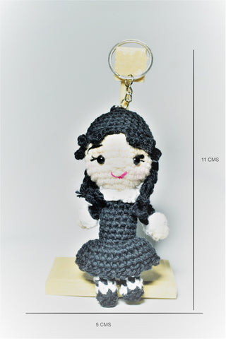 Knitted Merlina Key Chain