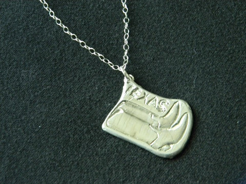 Sterling Silver Boots Necklace