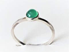 Sterling Silver and  Aventurine Ring