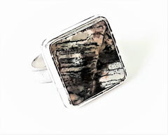 Sterling Silver and Jasper Ring