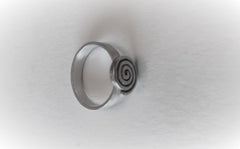 Sterling silver ring with target design