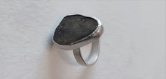Sterling silver & jasper ring