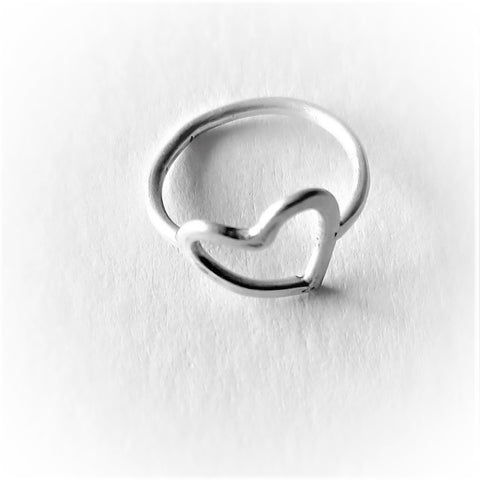 Sterling silver heart ring