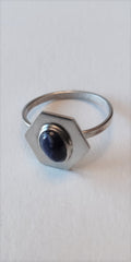 Sterling silver & lapis lazulli ring