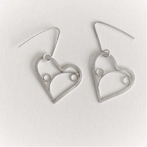 Sterling silver heart earrings