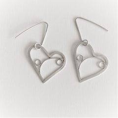 Sterling silver heart earrings