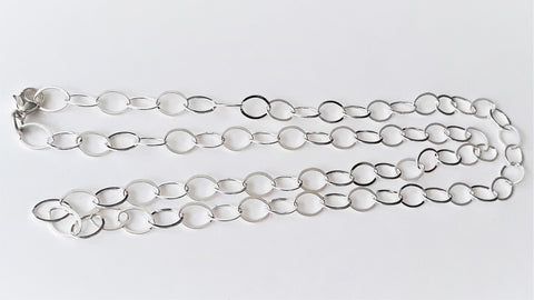 Sterling Silver 3.6 mm Cable Flat Chain