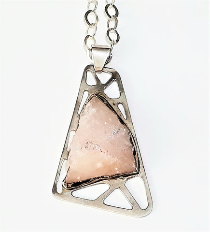 Sterling Silver and Rose Quartz Necklace