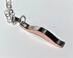 Copper and sterling silver necklace