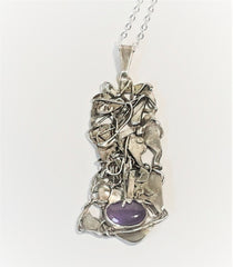 Sterling Silver and Amethyst Necklace