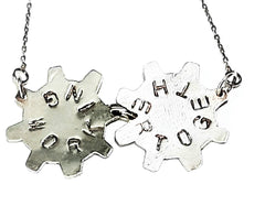 Sterling Silver Working Together Necklace