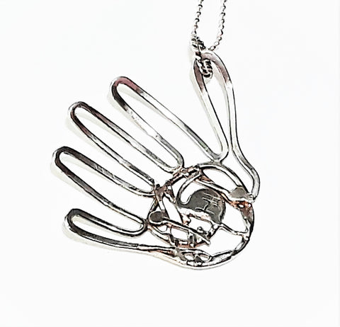 Sterling Silver Hand Necklace with 18 inch Chain