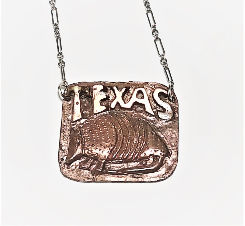 Sterling Silver Armadillo Necklace Copper
