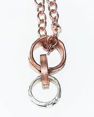 Copper and sterling silver necklace