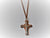 Copper and Silver Cross Necklace