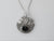 Black Lace Agate and Sterling Silver  Recycled Necklace