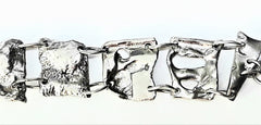 Sterling Silver 7 ¾ Inch Reversible Bracelet