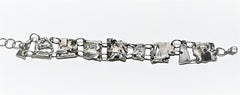 Handcrafted sterling silver free form bracelet