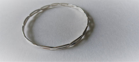 Intertwined sterling silver bracelet